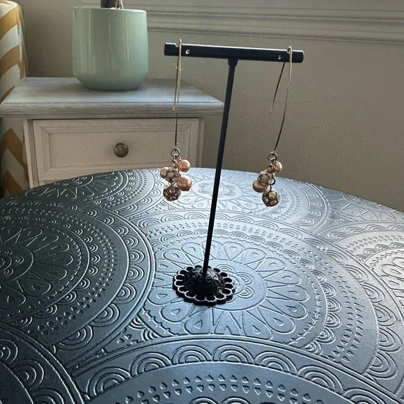 Cache Golden Rhinestone Earrings - Picture 4 of 6